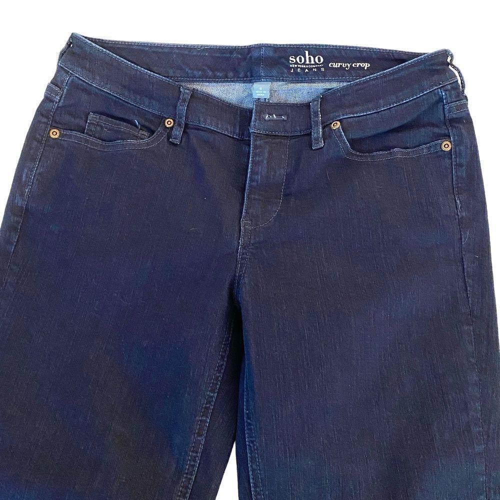 1417w Soho Jeans Curvy Crop Size 6 Dark Wash 5 Pocket New